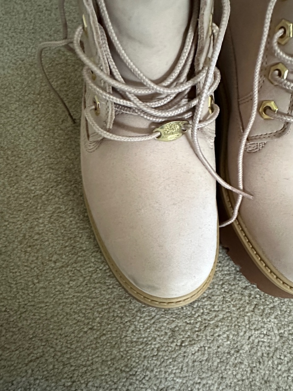 Timberland Blush Pink Platform Lug Boots Women’s size 8 - Picture 8 of 9